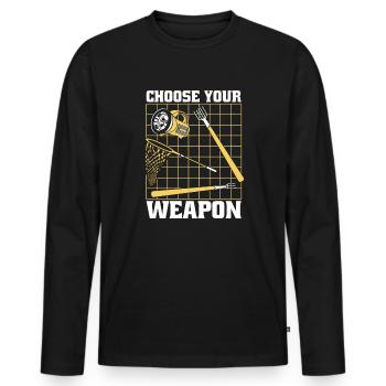 Choisissez votre arme Têtard Rainette Crapaud - T-shirt manches longues Premium bio Homme - noir - Devant - Nico (187cm)