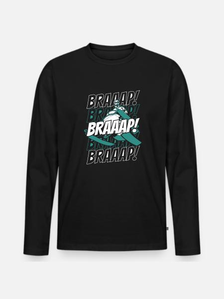 Braaap Braaap Snowmobile Snowmobile Drivers - Men's Premium Organic Long Sleeve Shirt - black