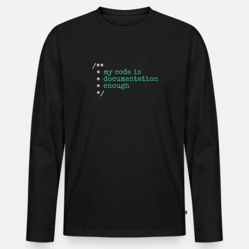Mon code est assez documenté développeur T-shirt manches longues Premium bio Homme