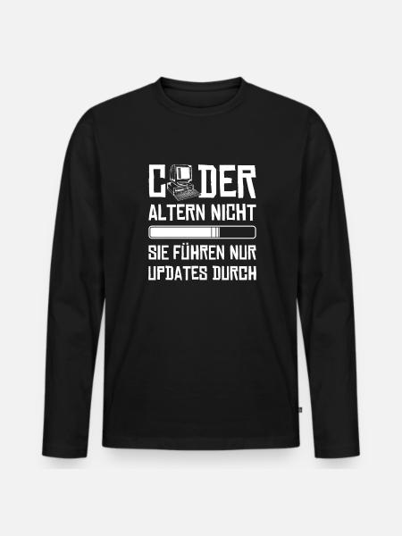 Coder Altern Nicht Developer Softwareingenieur - Männer Premium Bio Langarmshirt - Schwarz