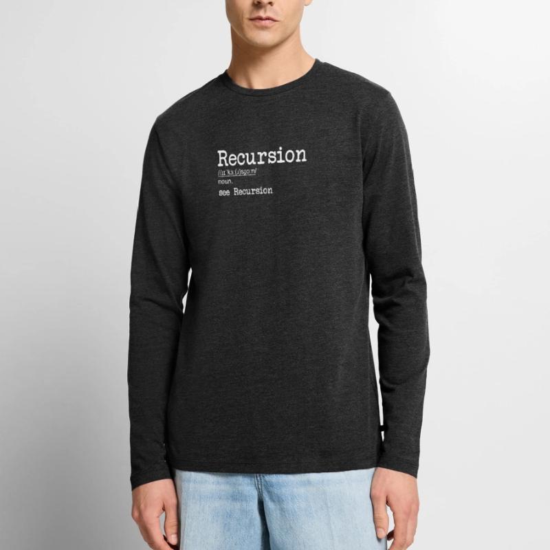 Recursion Definition Developer Coder Programmierer Männer Premium Bio Langarmshirt