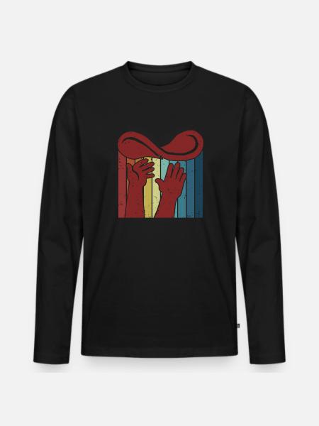 Retro Pizza Bakke Pizza Ovn Pizza Pizza Lovers - Premium økologisk langærmet T-shirt til mænd - sort