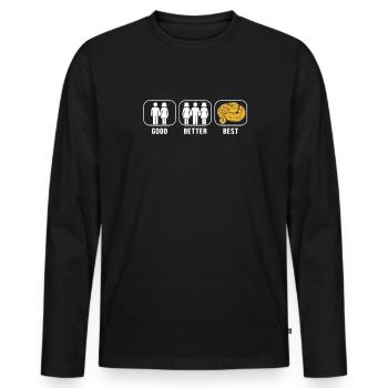 Bon meilleur meilleur boule de banane Python boule de banane - T-shirt manches longues Premium bio Homme - noir - Devant - Nico (187cm)