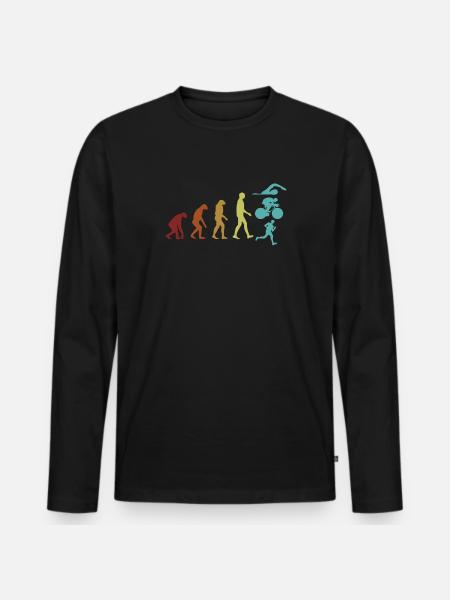 Triathlon Evolution Triathlete Training Professional - Men's Premium Organic Long Sleeve Shirt - black