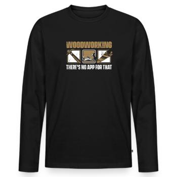 Travail du bois Il n’y a pas d’application pour ce charpentier - T-shirt manches longues Premium bio Homme - noir - Devant - Nico (187cm)
