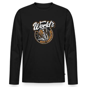 Le meilleur menuisier du monde Menuisier Technicien en bois - T-shirt manches longues Premium bio Homme - noir - Devant - Nico (187cm)