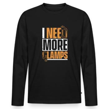 J’ai besoin de plus de pinces Tischler Charpentier Schreiner - T-shirt manches longues Premium bio Homme - noir - Devant - Nico (187cm)