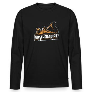 Mon thérapeute Charpentier Technicien bois Charpentier - T-shirt manches longues Premium bio Homme - noir - Devant - Nico (187cm)