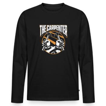 Le charpentier charpentier mécanicien bois charpentier - T-shirt manches longues Premium bio Homme - noir - Devant - Nico (187cm)