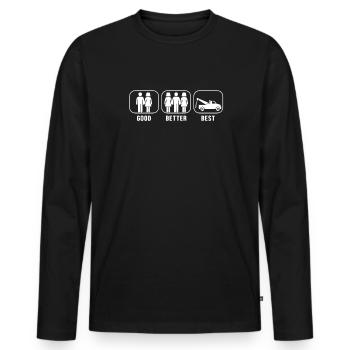Good Better Best Tow Truck Abschlepper Fahrer - Männer Premium Bio Langarmshirt - Schwarz - Vorne - Nico (187cm)
