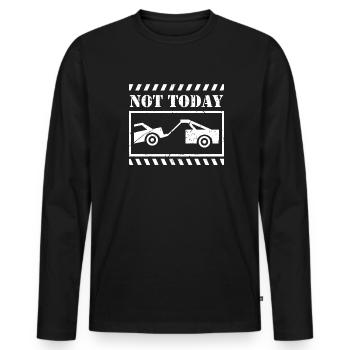 Not Today Towing Service Towing Vehicle - Men's Premium Organic Long Sleeve Shirt - black - Front - Nico (187cm)