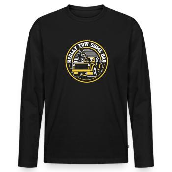 Really Towsome Dad Tow Truck Driver - Men's Premium Organic Long Sleeve Shirt - black - Front - Nico (187cm)