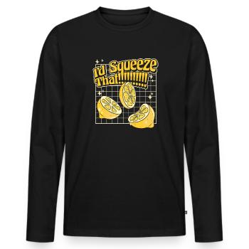 Je presserais cette limonade patron limonade - T-shirt manches longues Premium bio Homme - noir - Devant - Nico (187cm)
