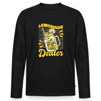 Lemonade Dealer Lemonade Lemonade - Men's Premium Organic Long Sleeve Shirt - black - Front - Nico (187cm)