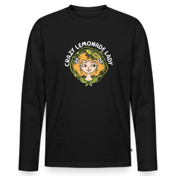 Crazy Lemonade Lady Lemonade Lemonade - Men's Premium Organic Long Sleeve Shirt - black - Front - Nico (187cm)