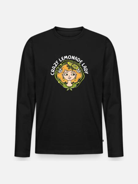 Crazy Lemonade Lady Lemonade Lemonade - Men's Premium Organic Long Sleeve Shirt - black