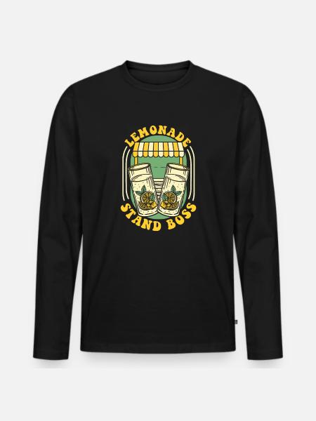 Leomande Stand Lemonade Lemonade - Men's Premium Organic Long Sleeve Shirt - black