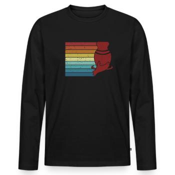 Retro Pottery Pro Wheel Hobby Lover Pottery - Men's Premium Organic Long Sleeve Shirt - black - Front - Nico (187cm)