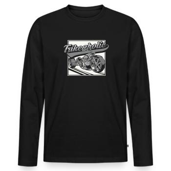 Trikeaholic Threewheeler Trikebike Tricycle - Men's Premium Organic Long Sleeve Shirt - black - Front - Nico (187cm)