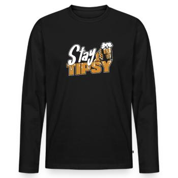 Stay Tipsy Mixologist Barmann Bartender Bardame - Männer Premium Bio Langarmshirt - Schwarz - Vorne - Nico (187cm)