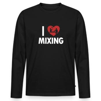 I love Mixing Mixologist Barmann Bartender - Männer Premium Bio Langarmshirt - Schwarz - Vorne - Nico (187cm)