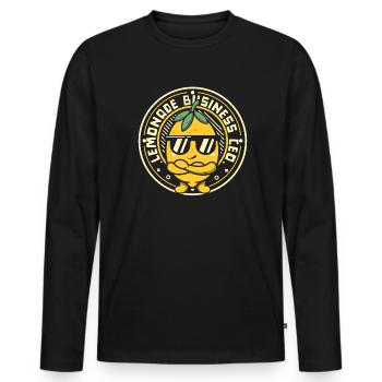Lemonade Business CEO Lemonade Lemonade - Men's Premium Organic Long Sleeve Shirt - black - Front - Nico (187cm)
