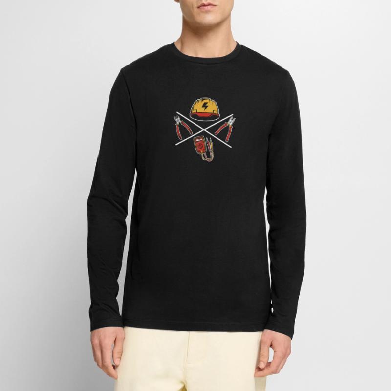 Electrical Engineer Electrician Electronics Technician Men's Premium Organic Long Sleeve Shirt