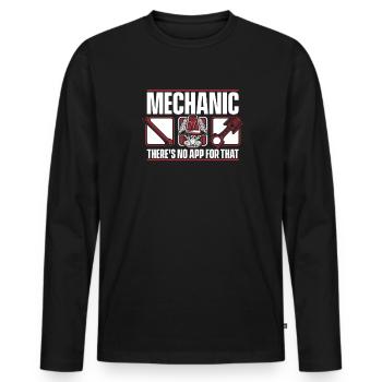 Mechanic There's No App For That Master Vehicle - Men's Premium Organic Long Sleeve Shirt - black - Front - Nico (187cm)