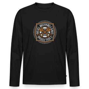Diesel Mechanics Have Bigger Tools Meister Kfz - Männer Premium Bio Langarmshirt - Schwarz - Vorne - Nico (187cm)