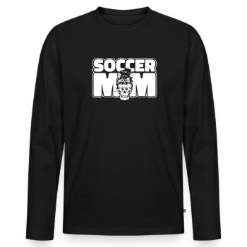 Soccer Mom Futbol Soccer Goal Keeper Coach - Men's Premium Organic Long Sleeve Shirt - black - Front - Nico (187cm)