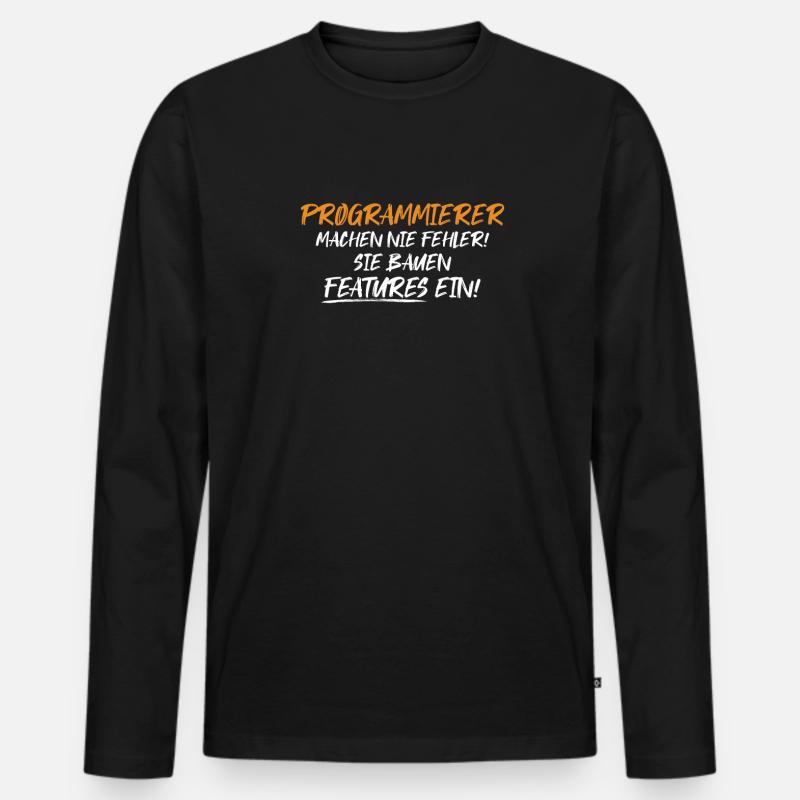 Programmierer Bauen Features Developer Coder Männer Premium Bio Langarmshirt