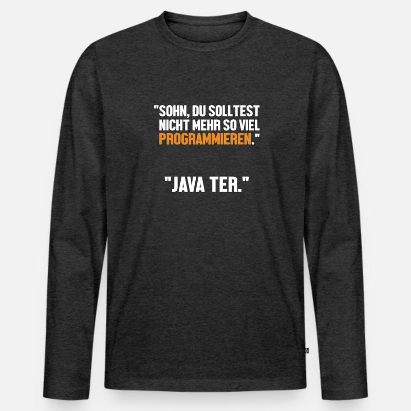 Sohn Programmieren Ja Vater Developer Coder Männer Premium Bio Langarmshirt