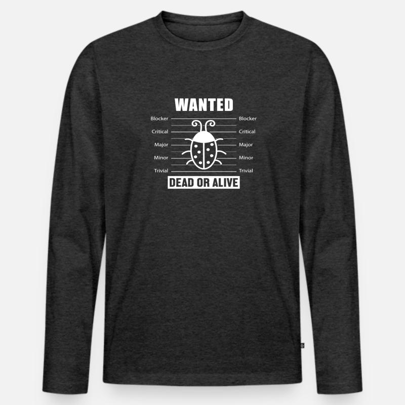 Bugs Wanted Software Developer Developer Men's Premium Organic Long Sleeve Shirt