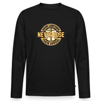 Good Lawyers Never Lose Their Appeal Attorney - Men's Premium Organic Long Sleeve Shirt - black - Front - Nico (187cm)