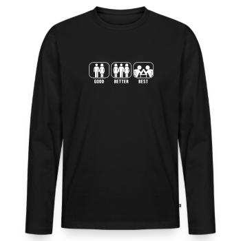 Bon Mieux Meilleur Bras De Fer Bras De Lutte À Main Bras - T-shirt manches longues Premium bio Homme - noir - Devant - Nico (187cm)