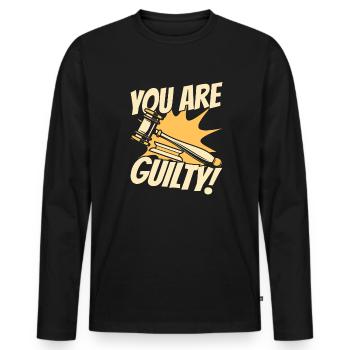 Sie sind schuldig, Rechtsberater, Generalstaatsanwalt - Männer Premium Bio Langarmshirt - Schwarz - Vorne - Nico (187cm)