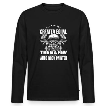 Tous les hommes sont créés égaux, peu deviennent des bombes de peinture pour voiture - T-shirt manches longues Premium bio Homme - noir - Devant - Nico (187cm)