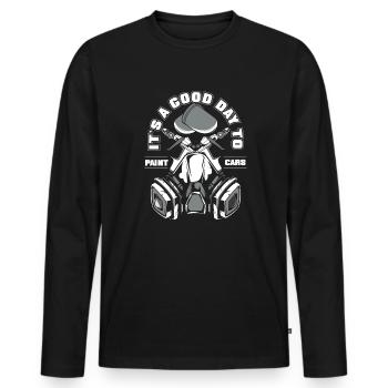 Bonne journée pour peindre des voitures Automobile Véhicule Voiture - T-shirt manches longues Premium bio Homme - noir - Devant - Nico (187cm)