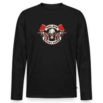 Real Men Paint Cars Vehicle Car Spray Automotive - Men's Premium Organic Long Sleeve Shirt - black - Front - Nico (187cm)