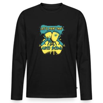 Lassen Sie uns dieses Auto Karosserie Auto Auto Spray Auto lackieren - Männer Premium Bio Langarmshirt - Schwarz - Vorne - Nico (187cm)