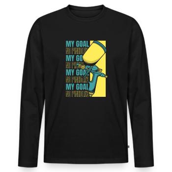 My Goal No Pinholes Vehicle Car Spray Automotive - Men's Premium Organic Long Sleeve Shirt - black - Front - Nico (187cm)