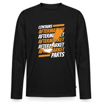Contient des pièces de rechange, une prothèse, un pied, une jambe - T-shirt manches longues Premium bio Homme - noir - Devant - Nico (187cm)