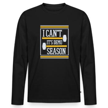 Es ist Demo-Saison Home Improvement Experts House - Männer Premium Bio Langarmshirt - Schwarz - Vorne - Nico (187cm)