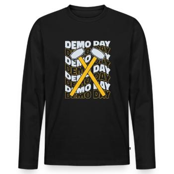 Demo Day Home Wrecker Abriss Bauunternehmer Haus - Männer Premium Bio Langarmshirt - Schwarz - Vorne - Nico (187cm)