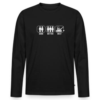Gut Besser Beste Abriss Haus Wrecker House - Männer Premium Bio Langarmshirt - Schwarz - Vorne - Nico (187cm)