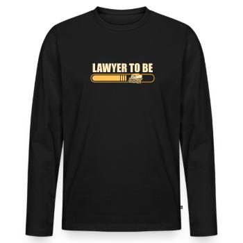 Lawyer To Be Law School University Legal Studies - Men's Premium Organic Long Sleeve Shirt - black - Front - Nico (187cm)