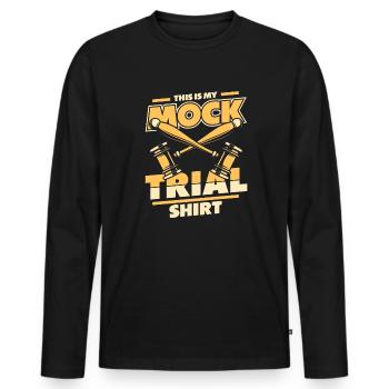 This Is My Mock Trial Clothing Legal Studies Law - Men's Premium Organic Long Sleeve Shirt - black - Front - Nico (187cm)