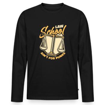 Law School Ain't For Punks Law School University - Men's Premium Organic Long Sleeve Shirt - black - Front - Nico (187cm)
