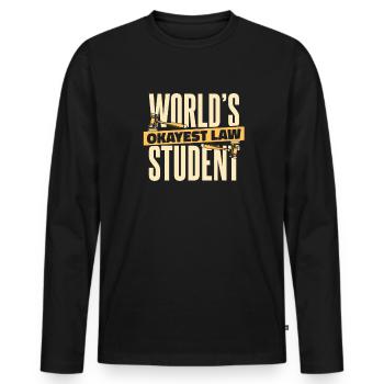 Les étudiants en droit les plus corrects au monde Étudiants universitaires - T-shirt manches longues Premium bio Homme - noir - Devant - Nico (187cm)