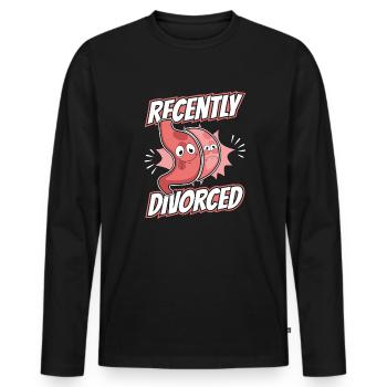 Recently Divorced Gastric Bypass Bariatric - Men's Premium Organic Long Sleeve Shirt - black - Front - Nico (187cm)
